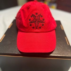 Blackcraft Cult Red Baphomet dad hat